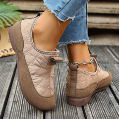 Damskie, wygodne, wsuwane buty zimowe – z ciepłą podszewką z polaru