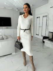 Women's Solid Color Elegant knitted dress