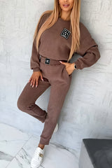 Damski garnitur w paski na co dzień w jednolitym kolorze