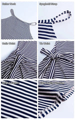 🔥2024 Gorąca wyprzedaż 😊Casualowe sukienki midi w paski bez rękawów