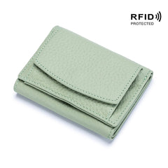 Nowy oryginalny skórzany RFID Blocking Card Hooler Organizer Pocket Mini Portfel