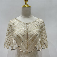 Koronkowy szal z koralikami w stylu vintage