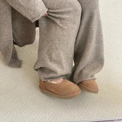 Przytulne mokasyny ze śnieżnym futerkiem dla kobiet