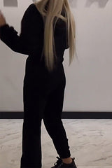 Dwuczęściowy zestaw damskich topów i spodni w modny diamentowy patchwork