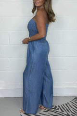 Damski kombinezon ze spranego denimu