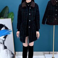 🎁Najlepszy prezent dla kobiet💖✨Gruby pluszowy płaszcz średniej długości dla kobiet