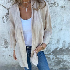 🥰Oferta sezonowa w super niskiej cenie 🥰Damski kardigan na co dzień w jednolitym kolorze z kieszeniami