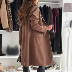 🔥Jesienne i zimowe gorące modele🔥, elegancka damska długa kurtka krawiecka