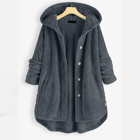 Prosty płaszcz z kapturem