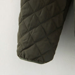 🍂Pikowana kurtka z kapturem, pluszową podszewką i zamkiem błyskawicznym