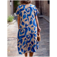 Elegancja płynów: lekkość w każdym ruchu 🌸👗 2025 Nowa drukowana okrągła sukienka