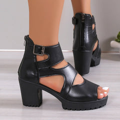 Sandały z podsumowaniem i wysokimi obcasami dla kobiet botków