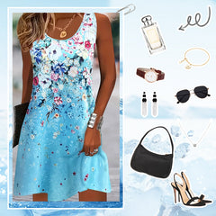 🔥 🌸 Kwiatowa sukienka bez rękawów dla kobiet - łatwa i stylowa!