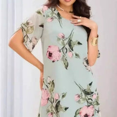 🌺Damska sukienka z nadrukiem w kwiaty