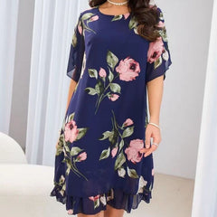 🌺Damska sukienka z nadrukiem w kwiaty