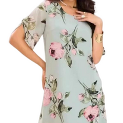 🌺Damska sukienka z nadrukiem w kwiaty