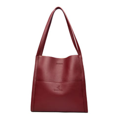 🔥Prosta torba na ramię z prawdziwej skóry w jednolitym kolorze🔥