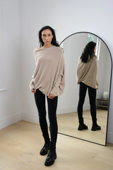 ✨OSTATNI DZIEŃ 49% ZNIŻKI✨Asymetryczny, drapowany sweter