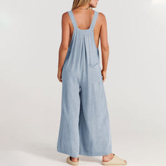 Letnia wyprzedaż – kombinezon ze spodniami cargo z szerokimi nogawkami i dużymi rozmiarami