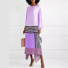 Kaftan w różowe cukierkowe paski
