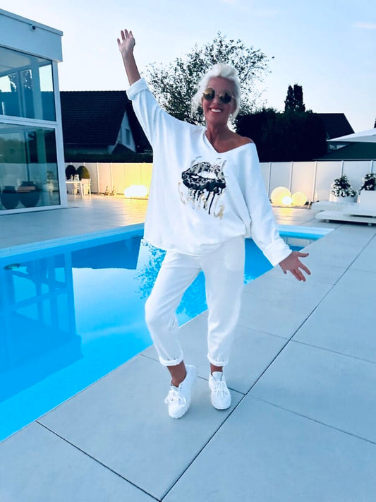 Women's Elegant Printed Two Piece Set