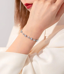 🎁🌊Zestaw upominkowy Heart of the Ocean (naszyjnik w kształcie serca + bransoletka)