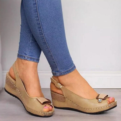 Damskie wygodne sandały ortopedyczne na koturnie