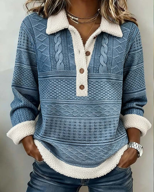 Bluza z kapturem Kragen Patchwork Mode Casual