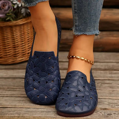 Floral Cutout Oxford Flats