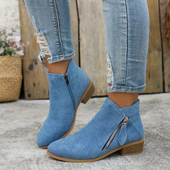 Buty kostki w stylu retro na pięcie