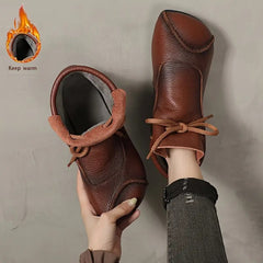 Damskie buty średniej długości z aksamitną podszewką