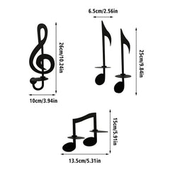 Czarny kinkiet Music Note