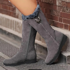 Damskie buty do połowy łydki z podszewką z polaru