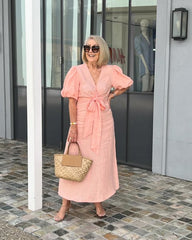 Eleganckie bawełniane i lniane sukienki damskie z kokardą i paskiem