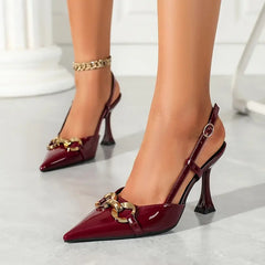 Eleganckie sandały o wysokim obcasie-tok