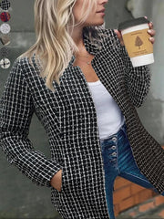 🍂 Autumn gorąca wyprzedaż 49% zniżki 🎉 solidne kieszonkowe kieszonki z długim rękawem otwartym przednim płaszczem przedniego