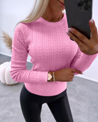 Sweter z dzianiny o luźnym kroju, z okrągłym dekoltem i zamkiem błyskawicznym. Top o dopasowanym kroju