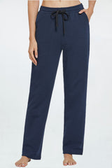 Luźne bawełniane spodnie dresowe jogi