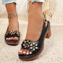 Eleganckie sandały na obcasie dla kobiet