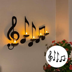 Czarny kinkiet Music Note