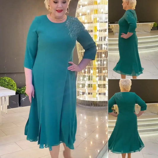 ❤️[S-5XL]👗2024 nowa, wysokiej jakości diamentowa elegancka sukienka