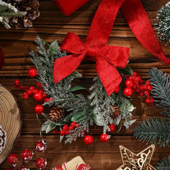 🎄Mini wianki świąteczne✨Maksymalna magia świąt, natychmiastowy świąteczny urok i wszechstronne dekoracje! 🎀