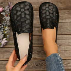 Floral Cutout Oxford Flats