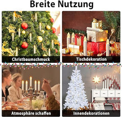 🎄Wireless Flameless Candles with Remote Control Timer and Clips