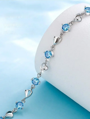 🎁🌊Zestaw upominkowy Heart of the Ocean (naszyjnik w kształcie serca + bransoletka)