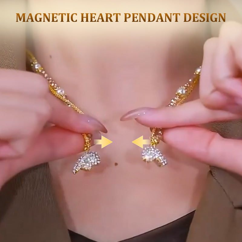 Magnetyczny naszyjnik z parą dzielonych serc