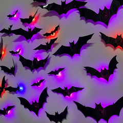 🦇Halloweenowe świecące nietoperze 3D