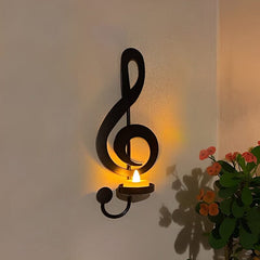 Czarny kinkiet Music Note