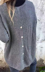 🌹Damskie bluzki z okrągłym dekoltem i długim rękawem