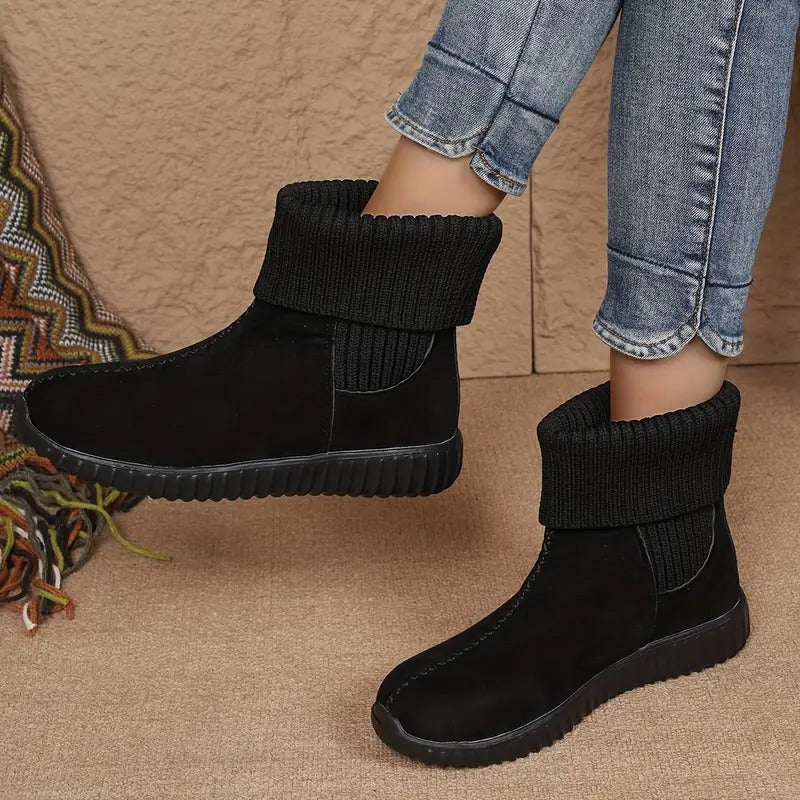 Ciepłe krótkie buty solidne kobiety